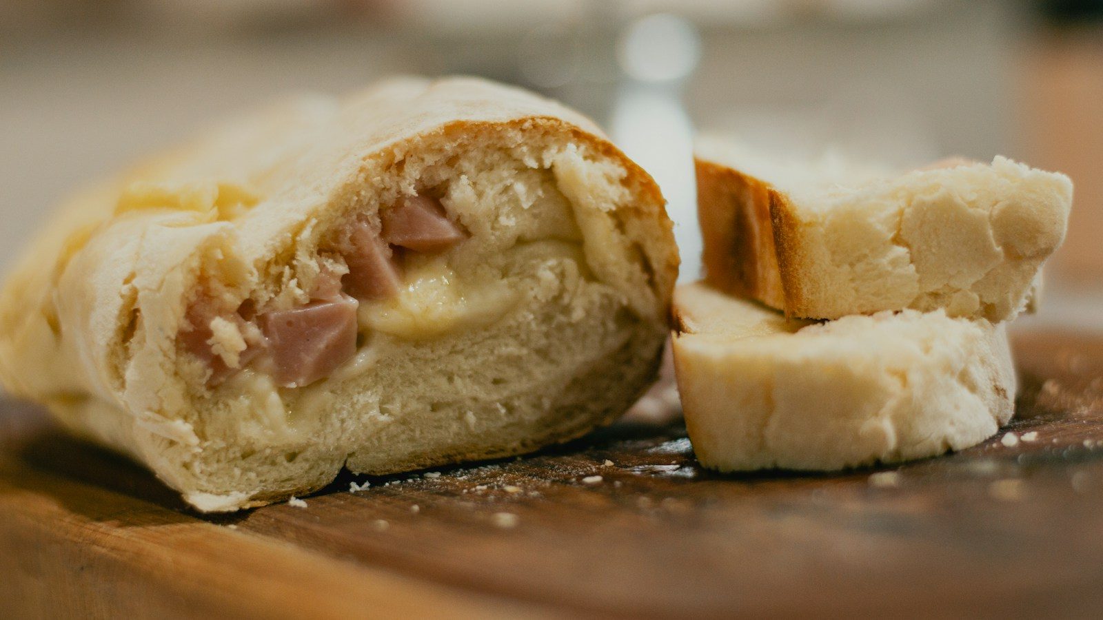 a close up of a pastry on a table